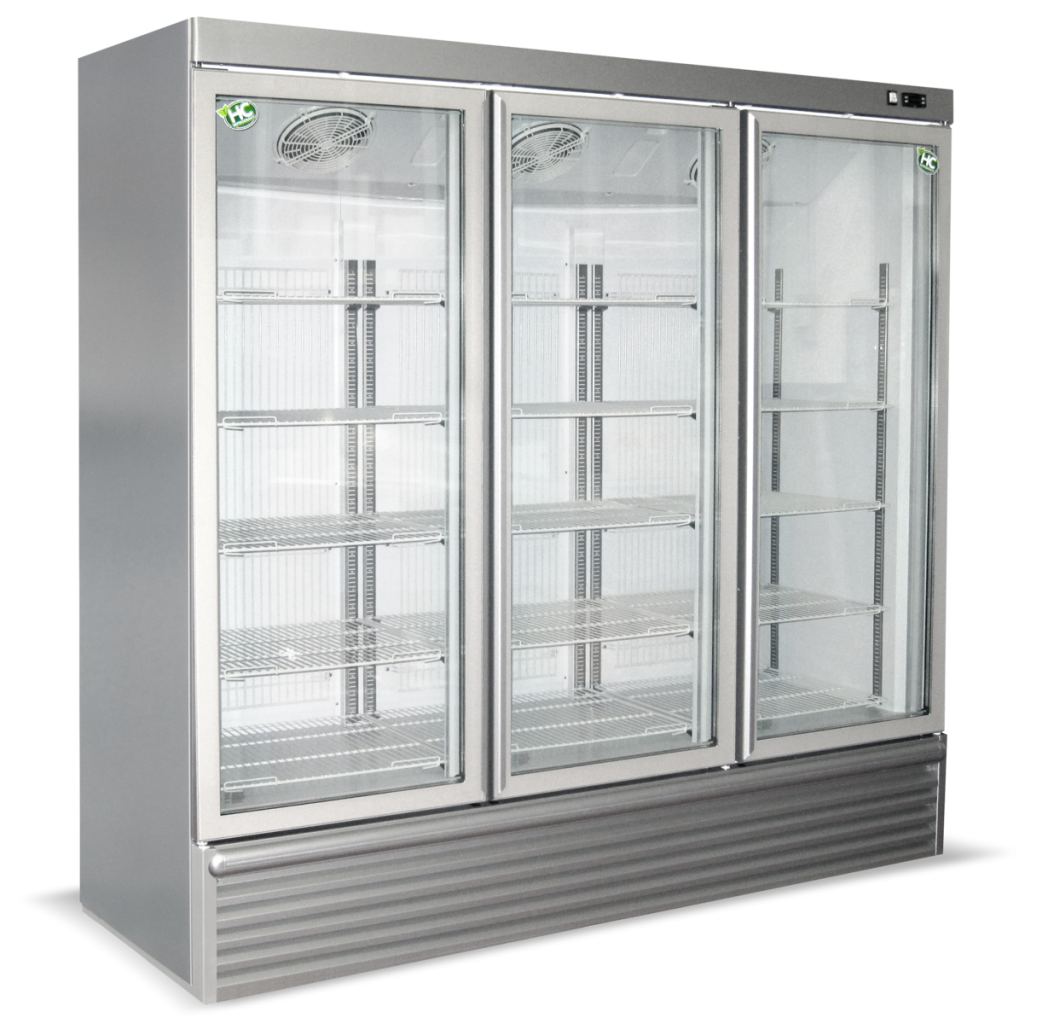 double glass door freezer